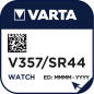 Preview: VARTA V357 Silberoxid Uhrenbatterie 1er Miniblister