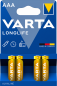 Preview: Varta Longlife Alkaline 4103 LR03 AAA Micro 4er Blister