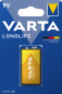 Preview: Varta Longlife Alkaline 4122 6LR61 9V E-Block 1er Blister