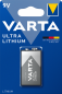 Preview: VARTA Ultra Lithium 1200 mAh 9V 6LR61 MN1604 Batterie 1er Blister