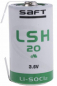 Preview: Saft LSH 20 D Lithium-Thionylchlorid 3,6V Einwegbatterie - mit U-Fahne