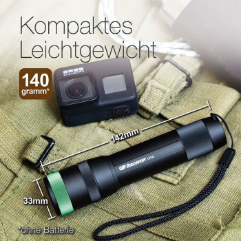 GP Flashlight Discovery CR42 - 1000 lumens incl. 18650 battery