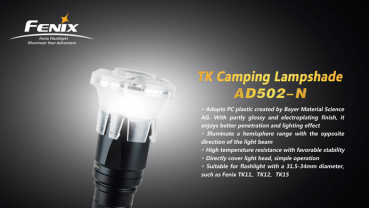 Fenix Camping Lampshade für Tk Serie AD 502N - 1er Blister