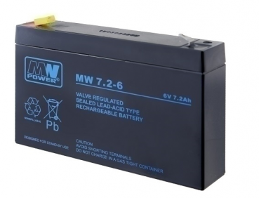 OEM lead battery MW7.2-6 [6V 7Ah] 151x34x100 7.2 cycle resistant