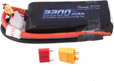 Grepow 2200mAh 7.4V 50C 2S1P Lipo Battery With XT60 Plug