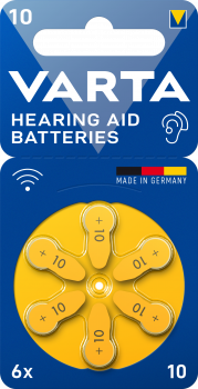 Varta Hearing Aid Acoustic Hörgerätebatterie V10 6er Blister