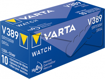 VARTA V389 Silberoxid Uhrenbatterie 1er Miniblister
