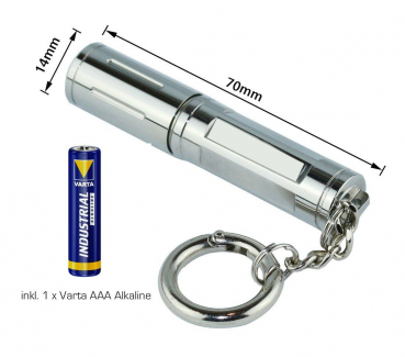 VT Pro X100E LED Torch 80 Lm Alu, Stainless steel incl. 1x Varta AAA