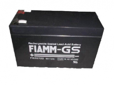 Fiamm FG 20722 Blei-Vlies 12V 7,2 Ah 6,3 mm VDS Zulassung