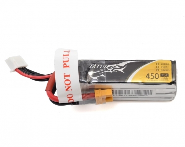 TATTU 450mAh 14.8V 75C 4S1P Lipo Battery Pack with XT30 plug--Long Size for H Frame