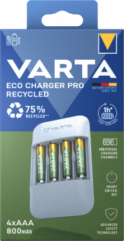 Varta Eco Charger Pro Recycled incl. 4x AAA 800mAh