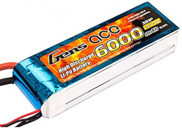 Grepow Lipo battery 3S 6000mah 11.1 V 35C with EC5 plug
