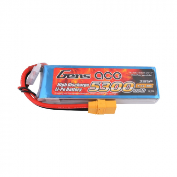 Grepow 5300mAh 7.4V 30C 2S1P Lipo battery with XT90 connector
