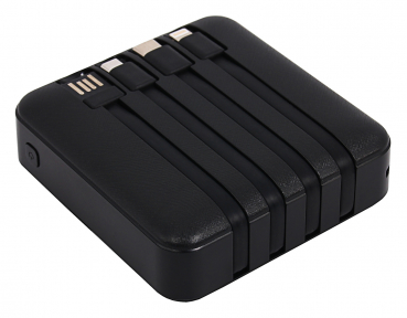 VTPro Powerbank Pocket4C 10000mAh mit 4 intergrierten Ladekabel USB Micro-USB USB-C Lightning