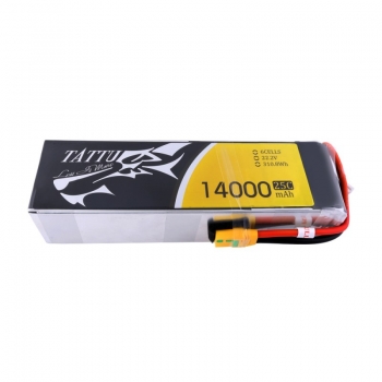 Tattu 14000MAH 22.2V 25C 6S1P Lipo Battery Pack with XT90-S Plug