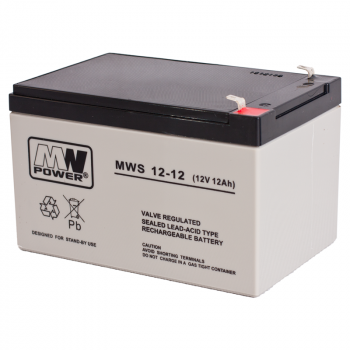 MW Power 12-12 PS12120 Lead Acid 12V 12 Ah 151x98x94