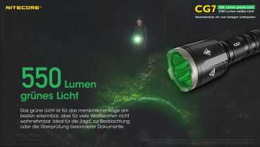 Nitecore Pro Torch Chameleon CG7 - Green Light