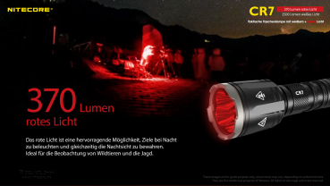 Nitecore Pro Flashlight Chameleon CR7 - Red light