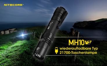 Nitecore Taschenlampe MH10 aufladbar 1200 Lumen V2