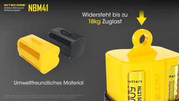 Nitecore Batteriemagazin NBM41 - gelb