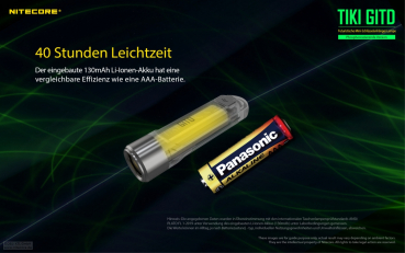 Nitecore Keyring TIKI Schlüsselbundlampe GTID - Glow in the dark