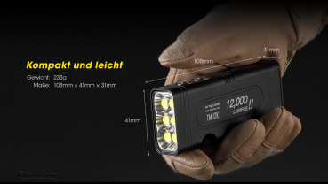 Nitecore Pro flashlight Nitecore TM12K - 12000 lumens