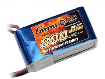 Grepow 800mah 11.1V 40C 3S1P Lipo battery