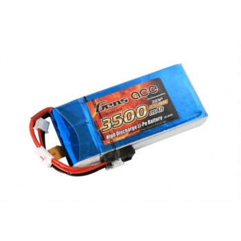 Grepow 3500mAh 7.4V RX 2S1P Lipo battery with Futaba-3P + JST-EHR-2P connector