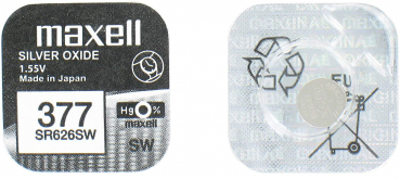 Maxell Silberoxid Uhrenbatterie 377 - SR626SW - 1er Pack