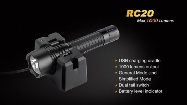 Fenix Tactical RC20 LED Leuchte mit Ladestation