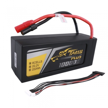 Tattu Plus 10000mAh 22.2V 25C 6S1P Lipo Battery Pack with AS150+XT150 plug