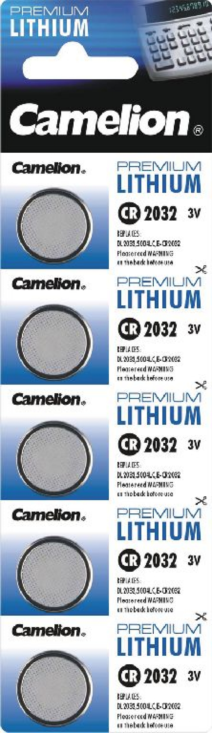 Camelion CR 2032 Lithium 5er Blister