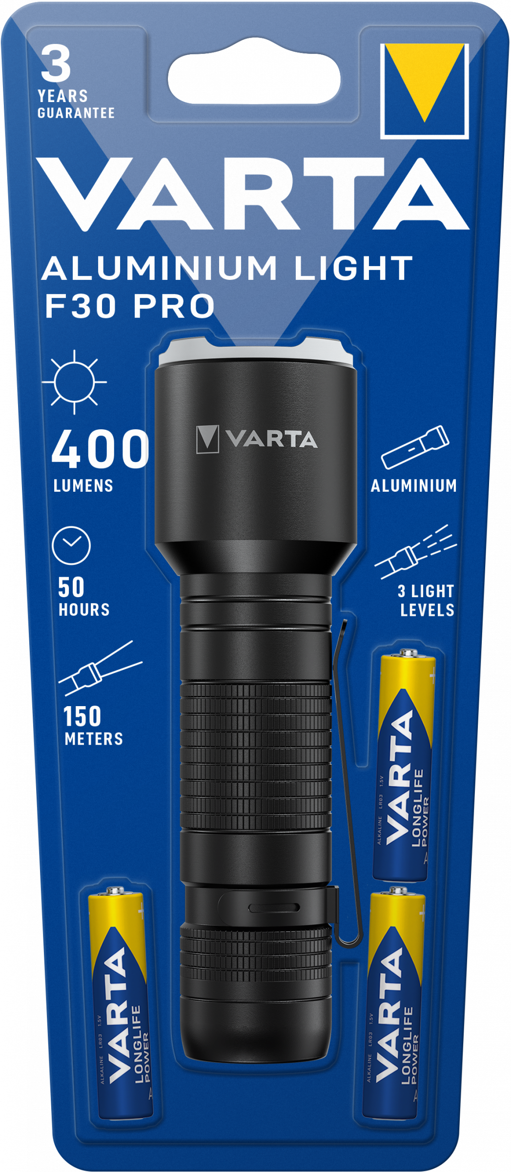 Varta Aluminum Light F30 Pro incl. 3xAAA