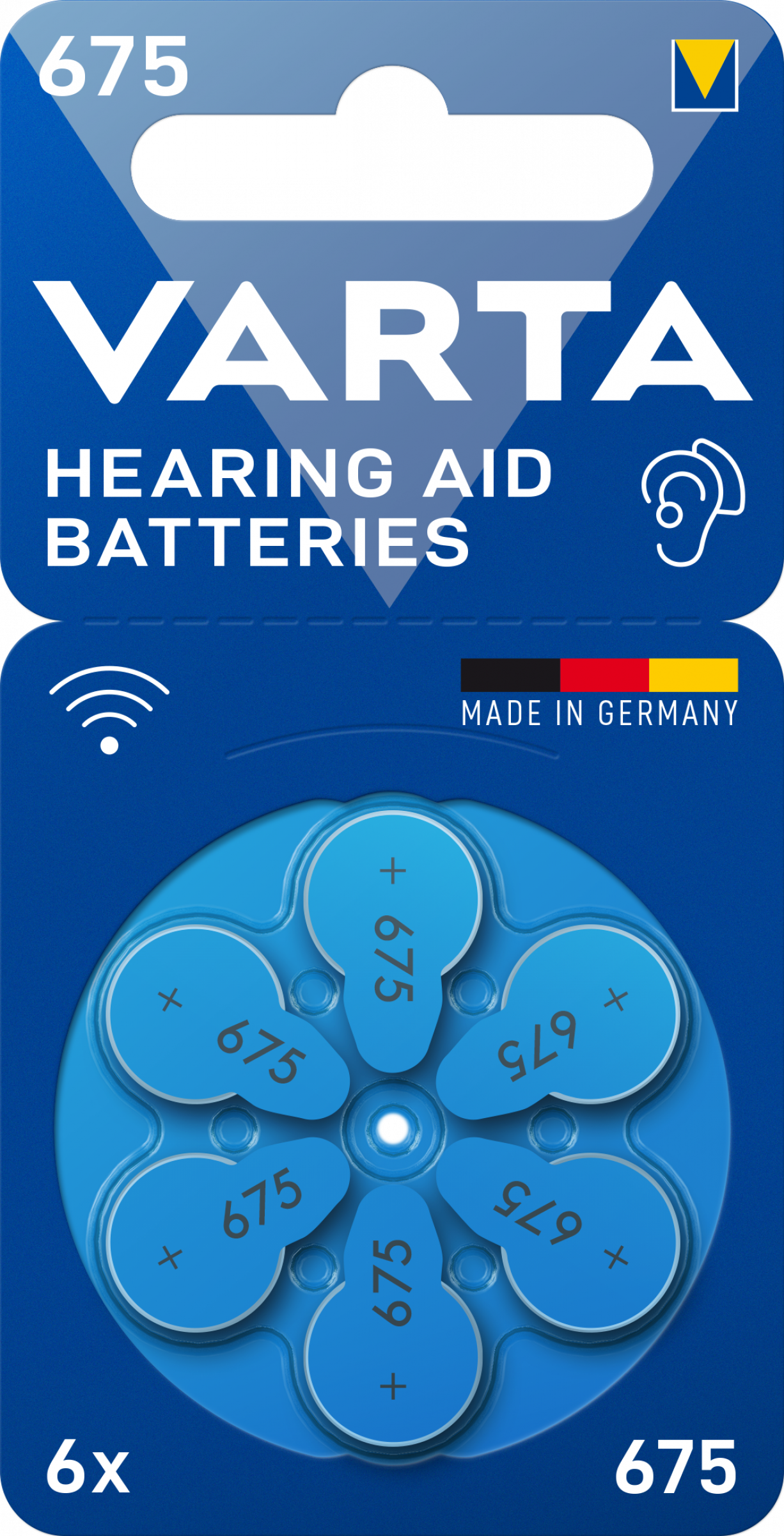 Varta Hearing Aid Acoustic Hörgerätebatterie V675 6er Blister