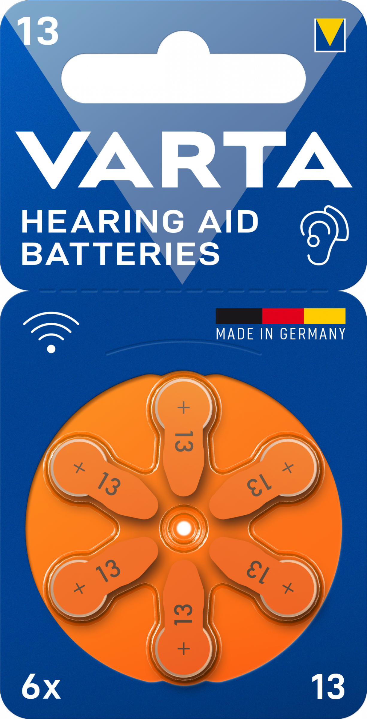 Varta Hearing Aid Acoustic Hörgerätebatterie V13 6er Blister