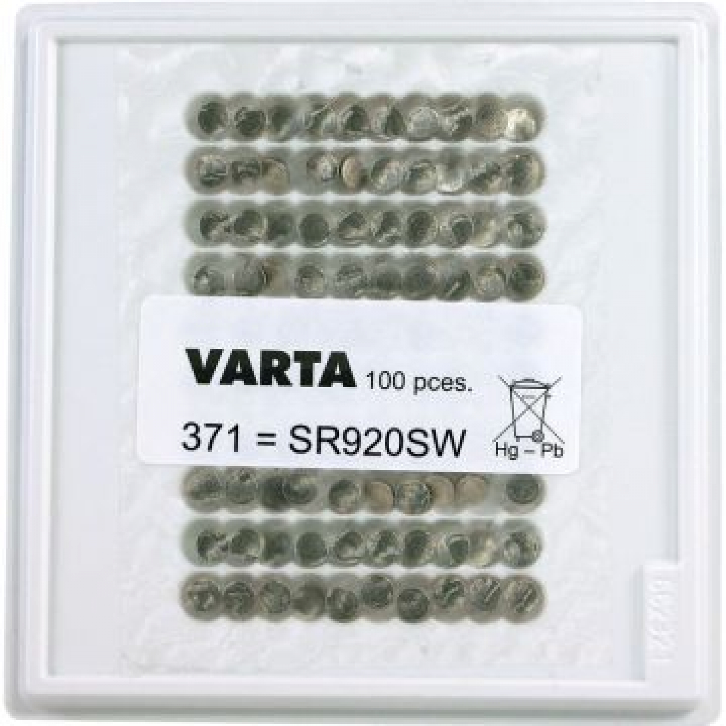 VARTA V371 Silberoxid Uhrenbatterie 100er Bulk
