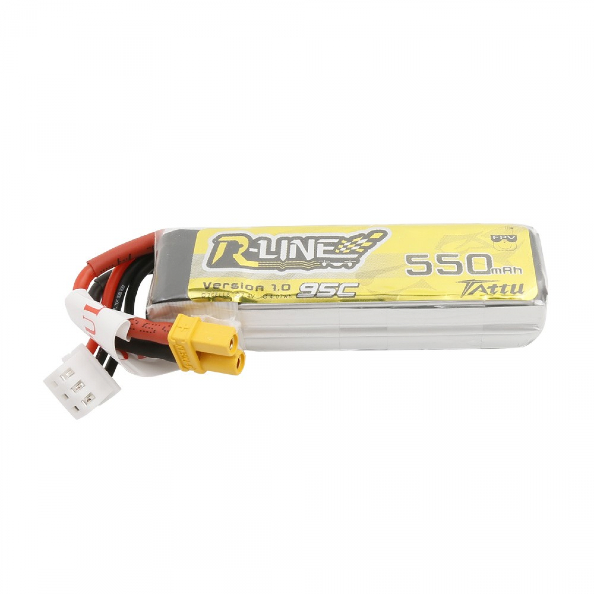 Tattu R-Line 550mAh 7.4V 2S1P 95C Lipo Battery