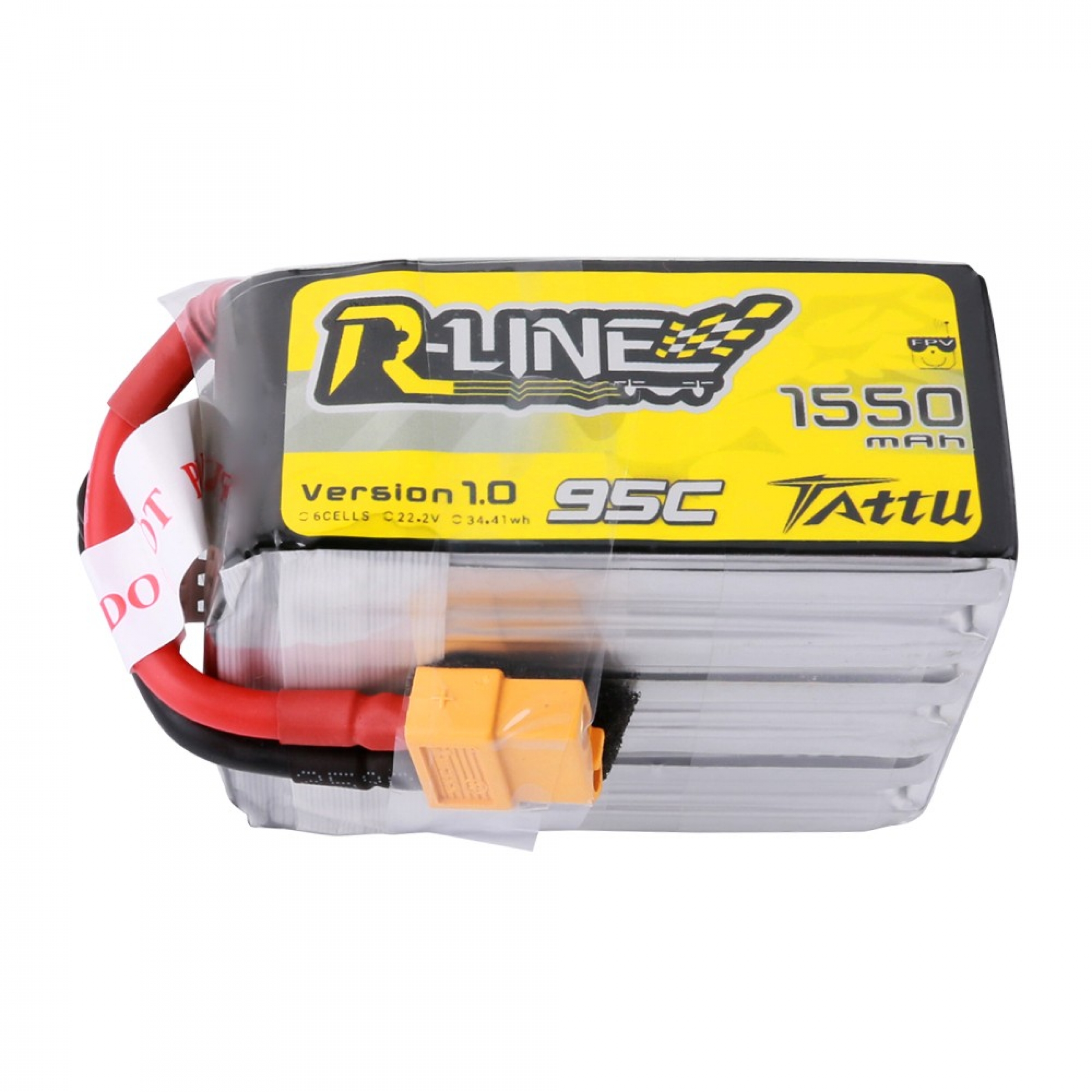 Tattu R-Line 1550mAh 95C 6S1P Lipo Battery Pack with XT60 plug for FPV Racing
