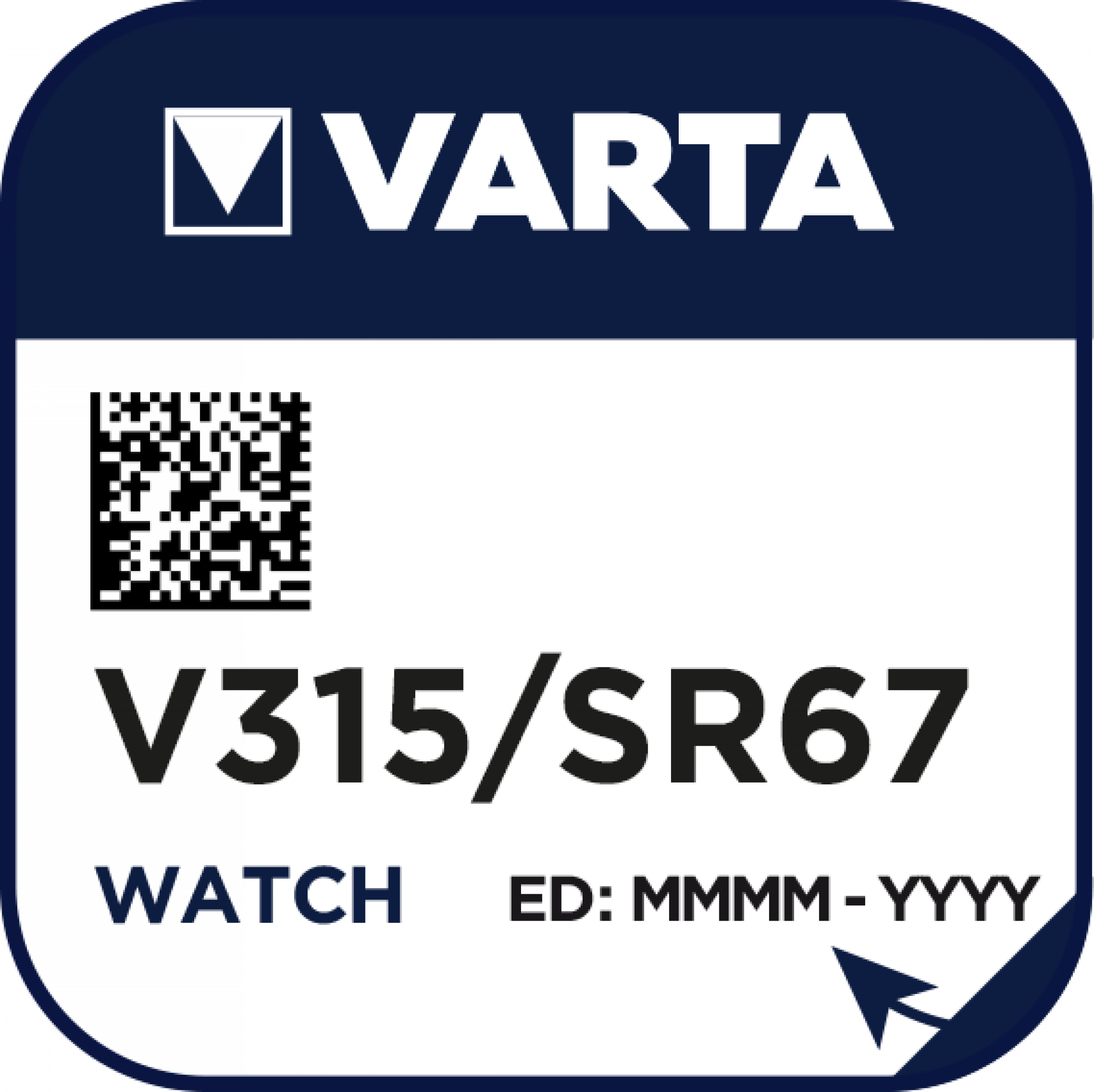 VARTA V315 Silberoxid Uhrenbatterie 1er Miniblister