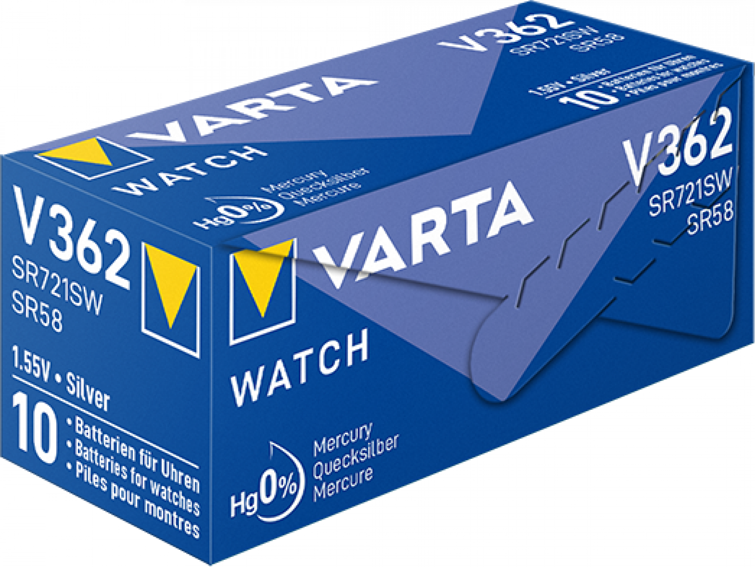 VARTA V362 SR58 Silberoxid Uhrenbatterie 1er Miniblister