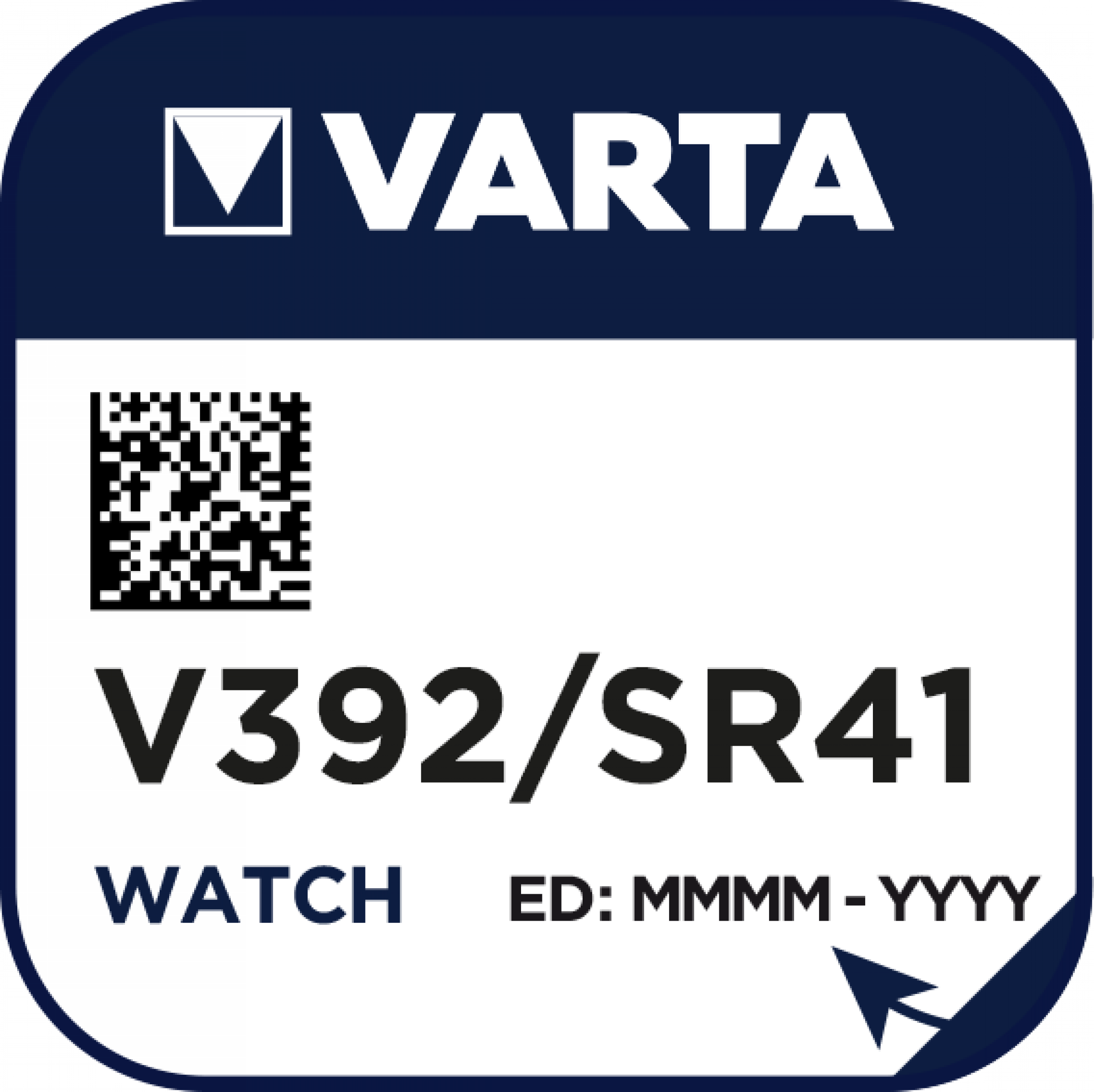 VARTA V392 Silberoxid Uhrenbatterie 1er Miniblister