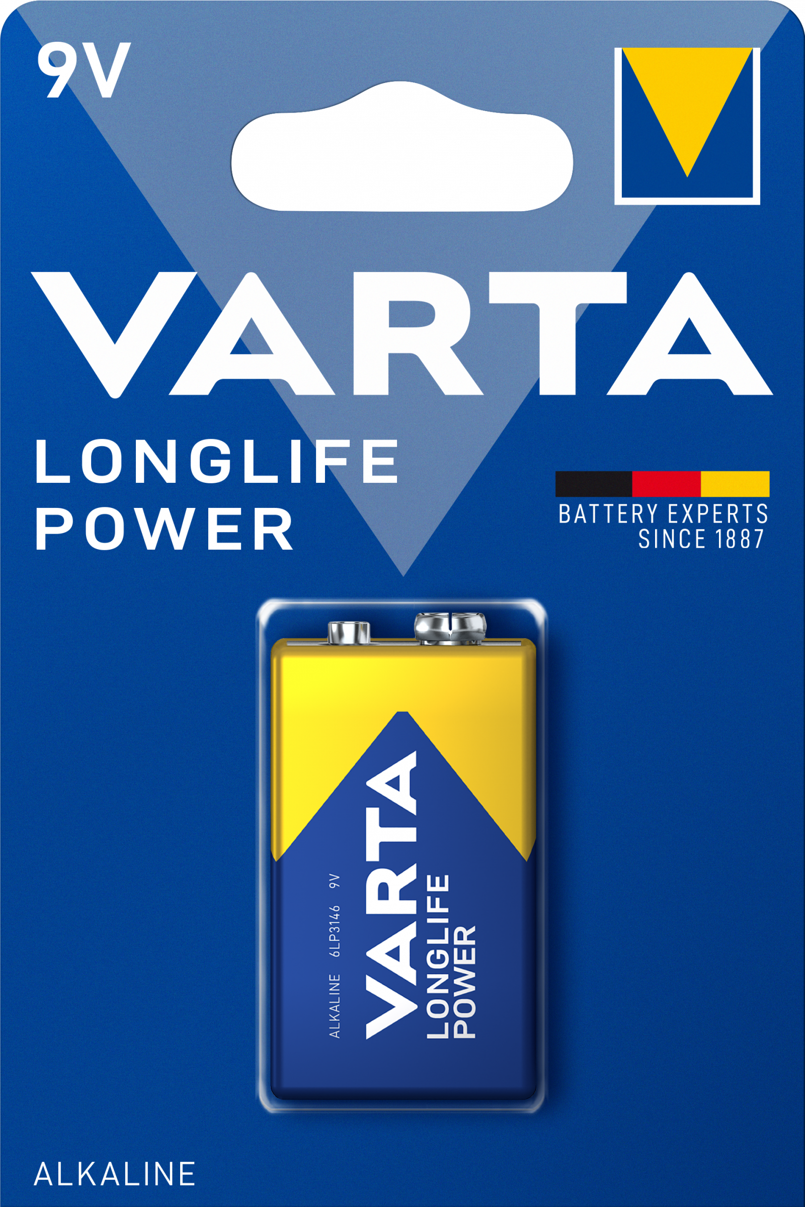 Varta Longlife Power Alkaline 4922 6LR61 9V E Block 4922 Blister 1