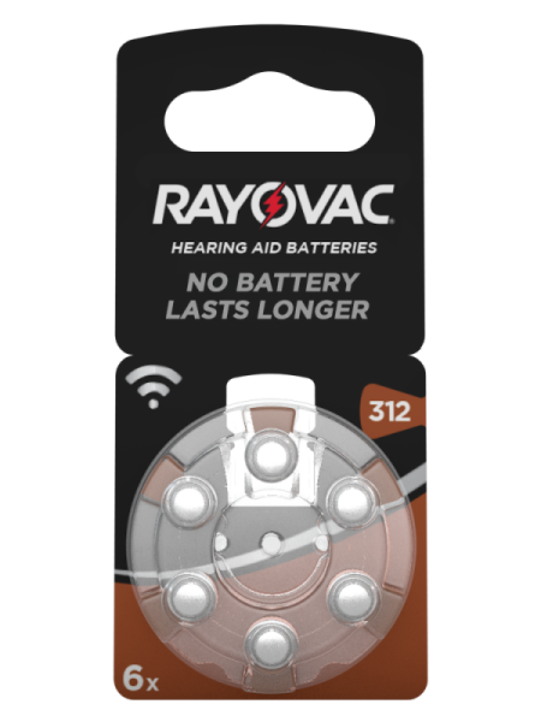 Rayovac Hearing Aid Acoustic Hörgerätebatterie V312 6er Blister