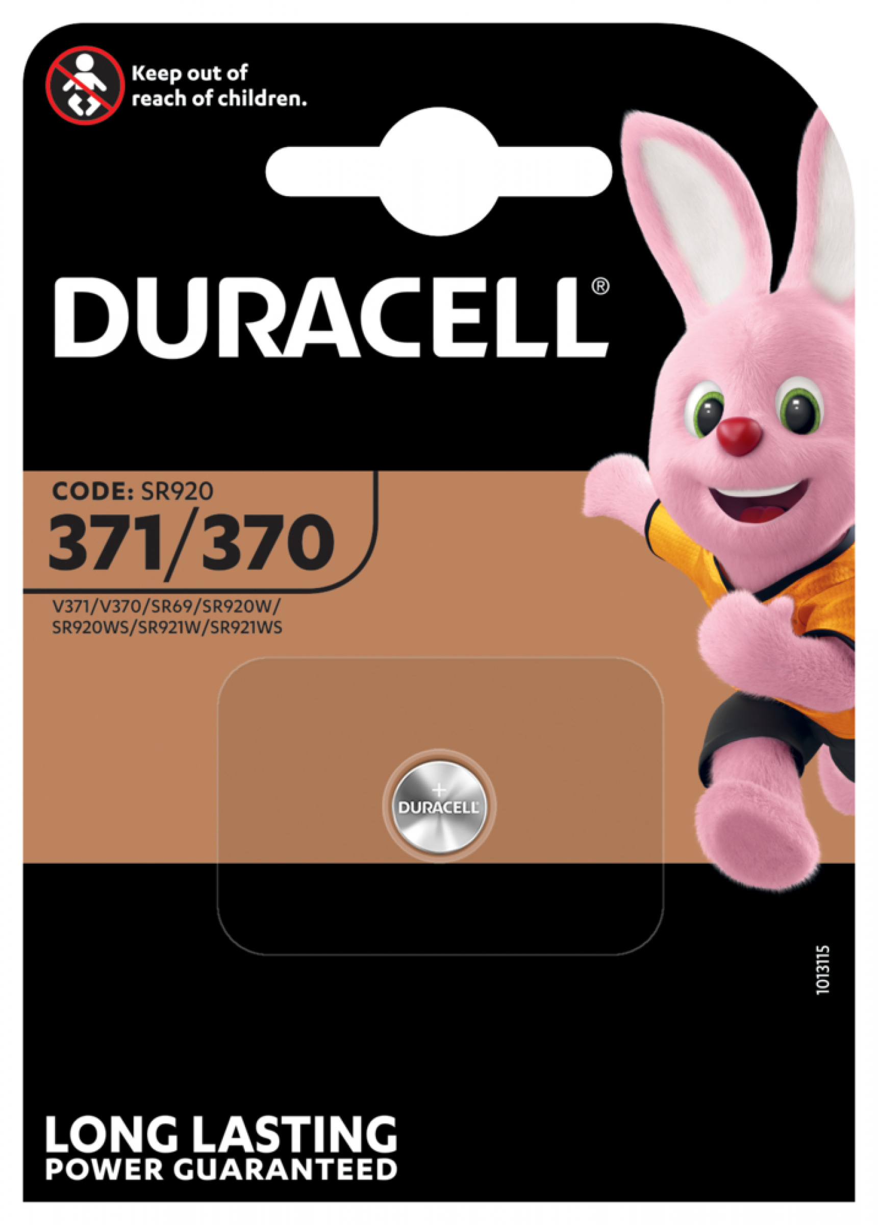 Duracell Silberoxid Uhrenbatterie 371-370-SR920SW - 1er Blister