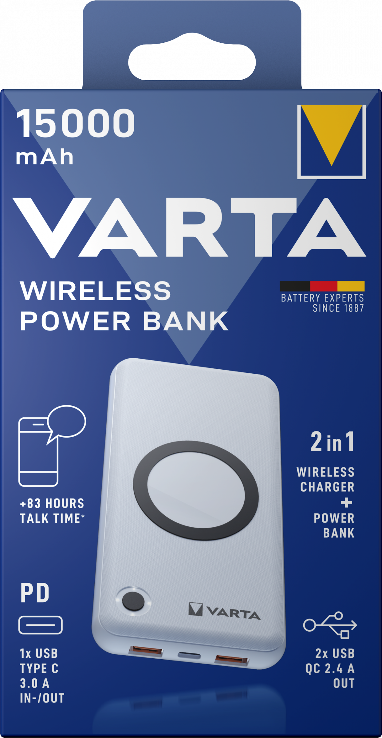 Varta Wireless Power Bank 15000