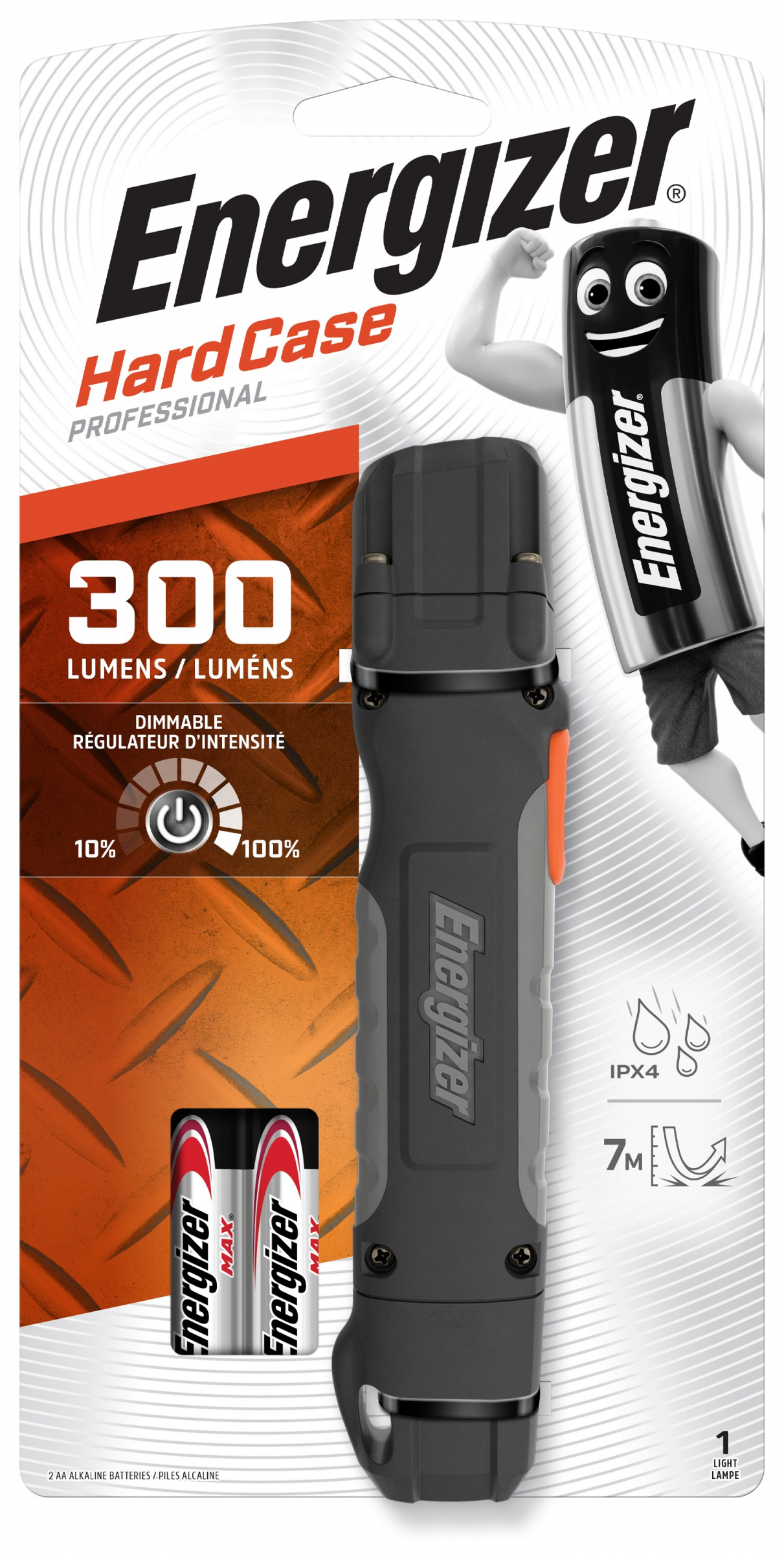 Energizer torch Hardcase Pro 2AA LED inkl. 2x AA 250 Lumen