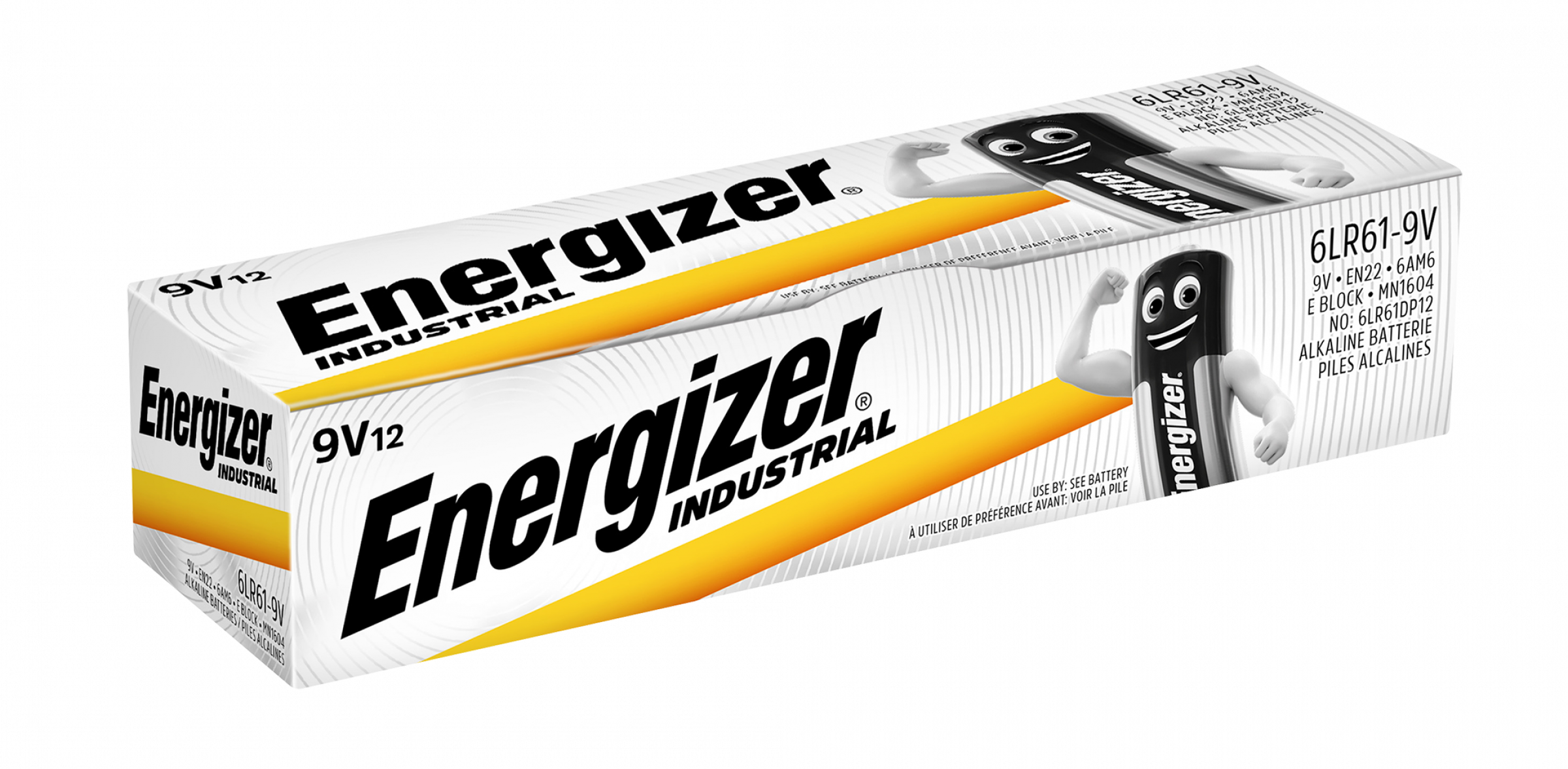 Energizer Industrial Alkaline EN22 6LR61 9 Volt 12er Pack