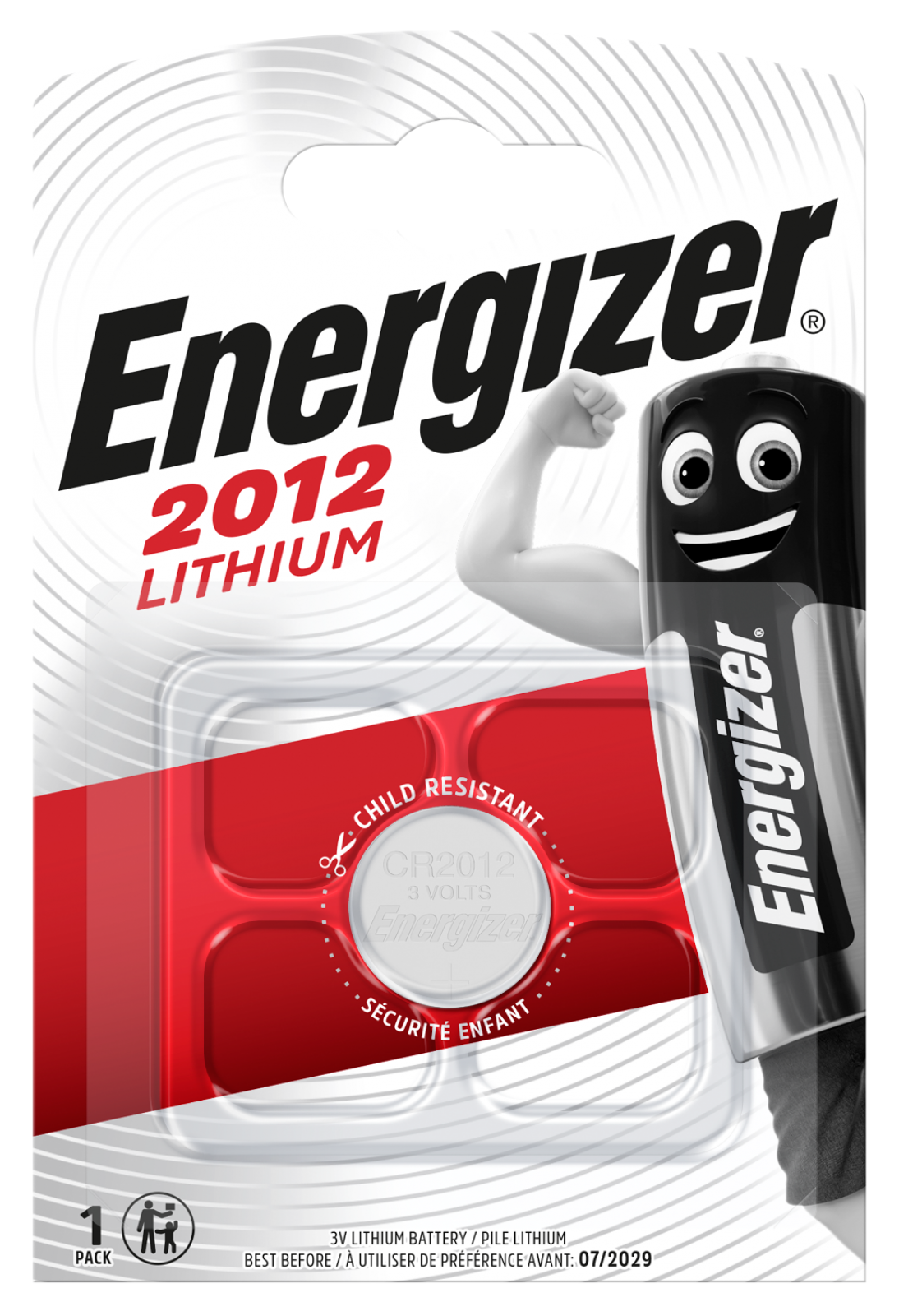 Energizer Lithium 3V CR2012 Pack 1