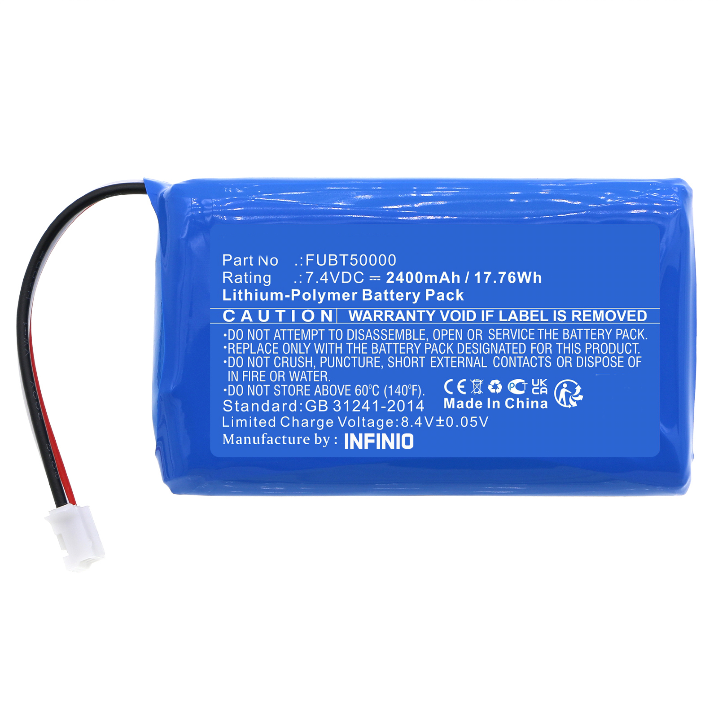 Infinio replacement battery for ABUS FUBT50000 replacement battery Secvest central wireless alarm system