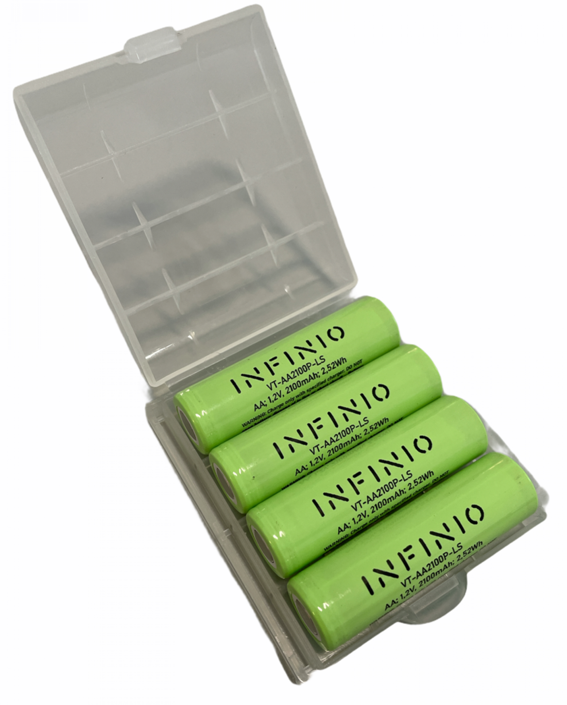 Infinio Pro Series NiMH AA 1.2V 2100 mAh LSD FLATTOP - Box of 4